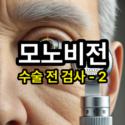 모노비전 수술 전 필수 검사 - 우세안 검사 - 2