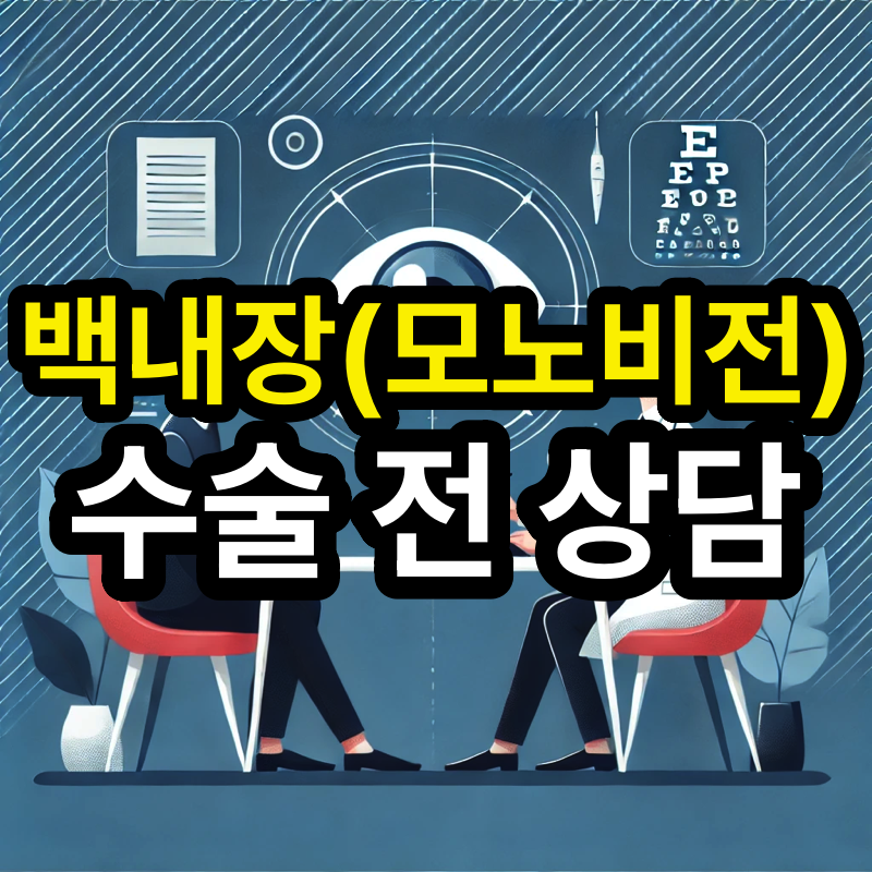 백내장 수술 전 상담, 모노비전 계획시