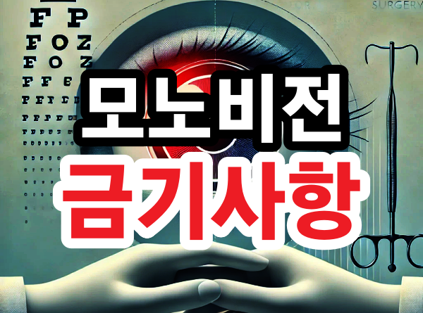 모노비전 백내장 수술 - 하면 안 되는 경우